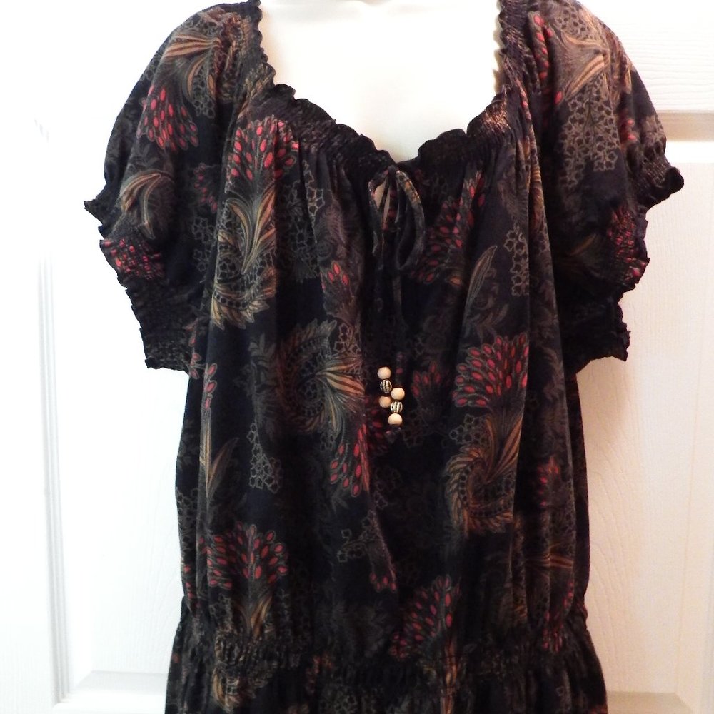 Croft & Barrow: Women's tunic top with elastic neckline & waist, Size 2X
